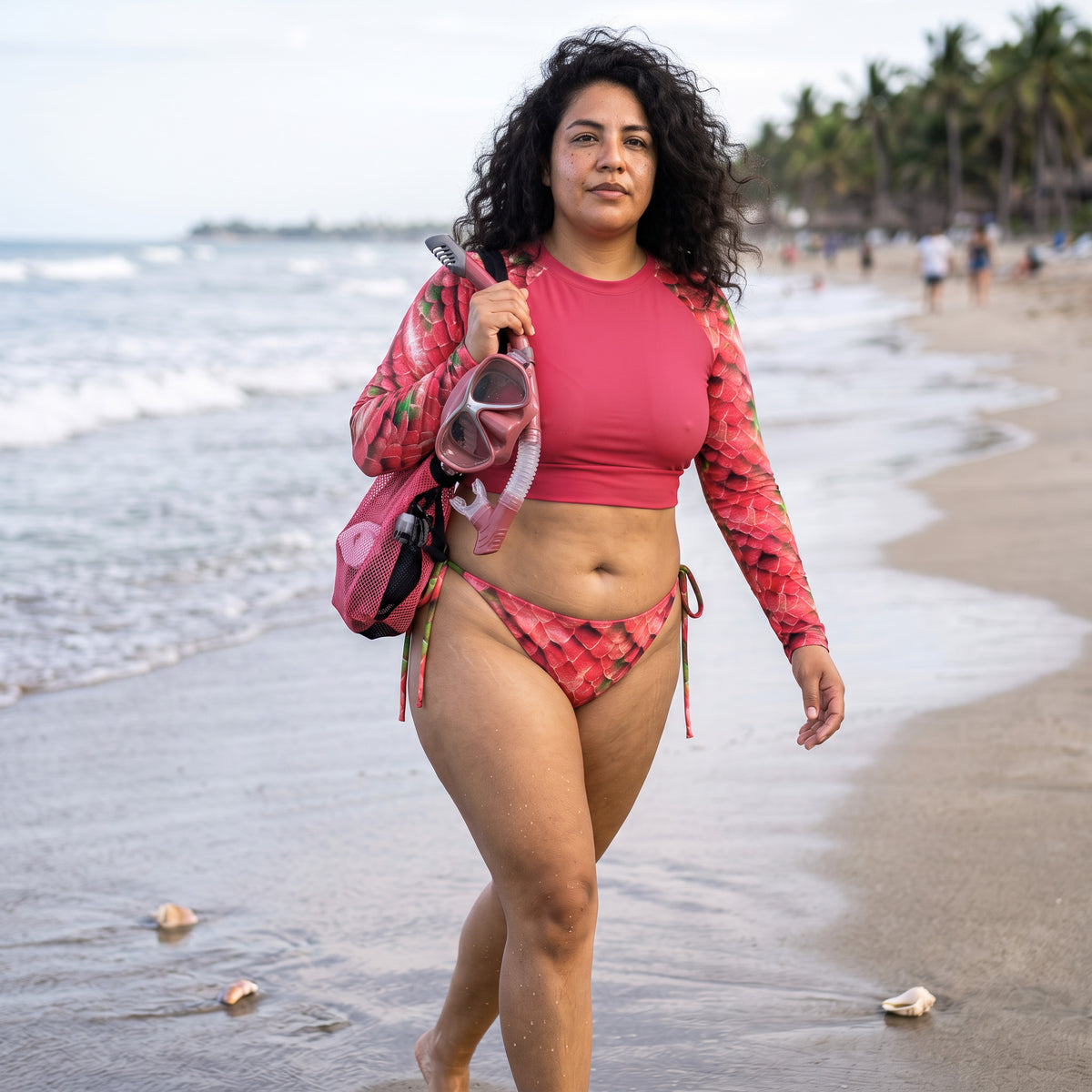 Arcane Pearl Long Sleeve Crop Top Rashguard | Kai