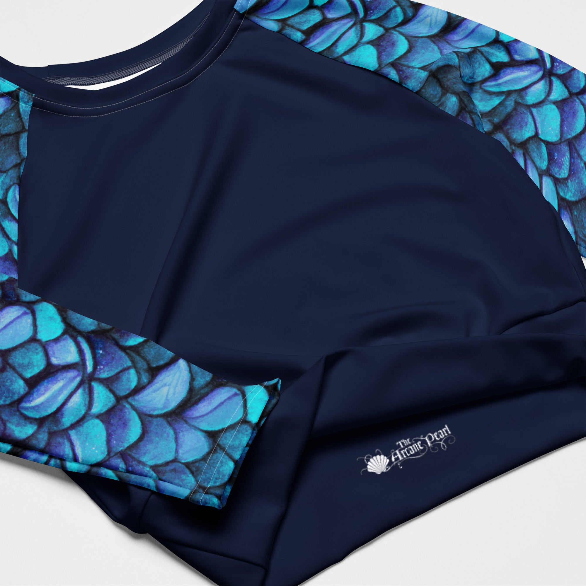 Arcane Pearl Long Sleeve Crop Top Rashguard | Jewel
