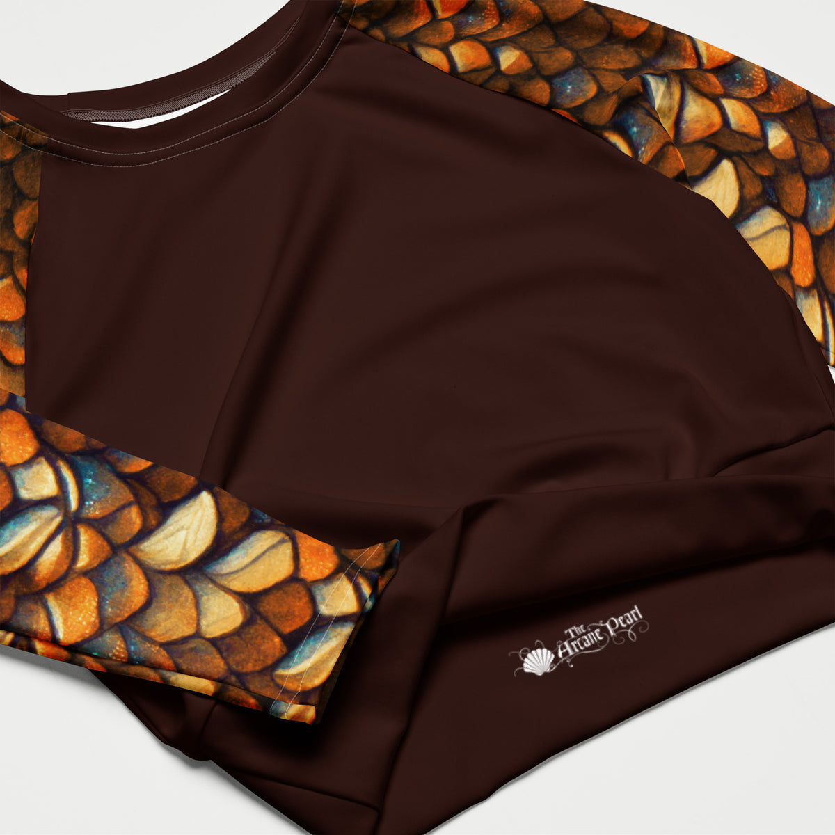 Arcane Pearl Long Sleeve Crop Top Rashguard | Jewel