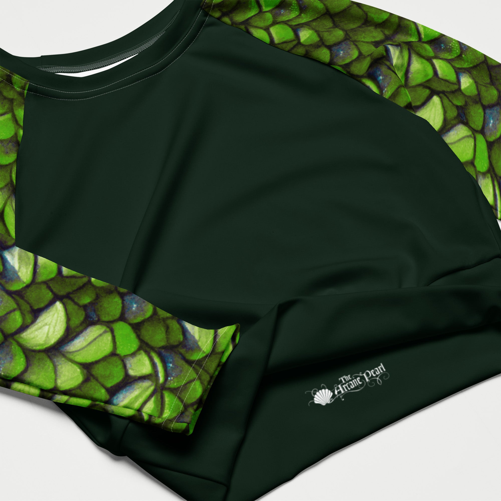 Arcane Pearl Long Sleeve Crop Top Rashguard | Jewel
