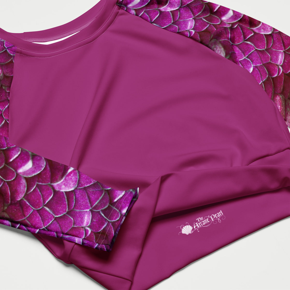 Arcane Pearl Long Sleeve Crop Top Rashguard | Ondine