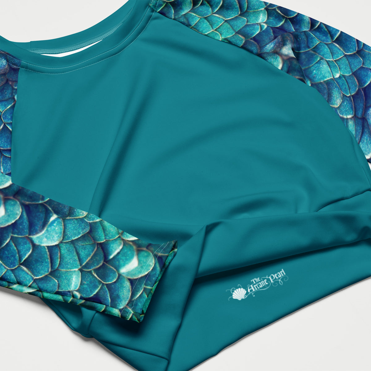 Arcane Pearl Long Sleeve Crop Top Rashguard | Ondine