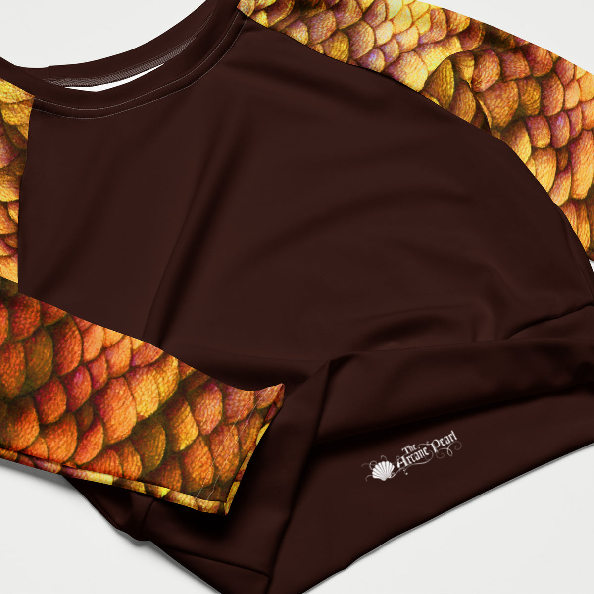 Arcane Pearl Long Sleeve Crop Top Rashguard | Serena