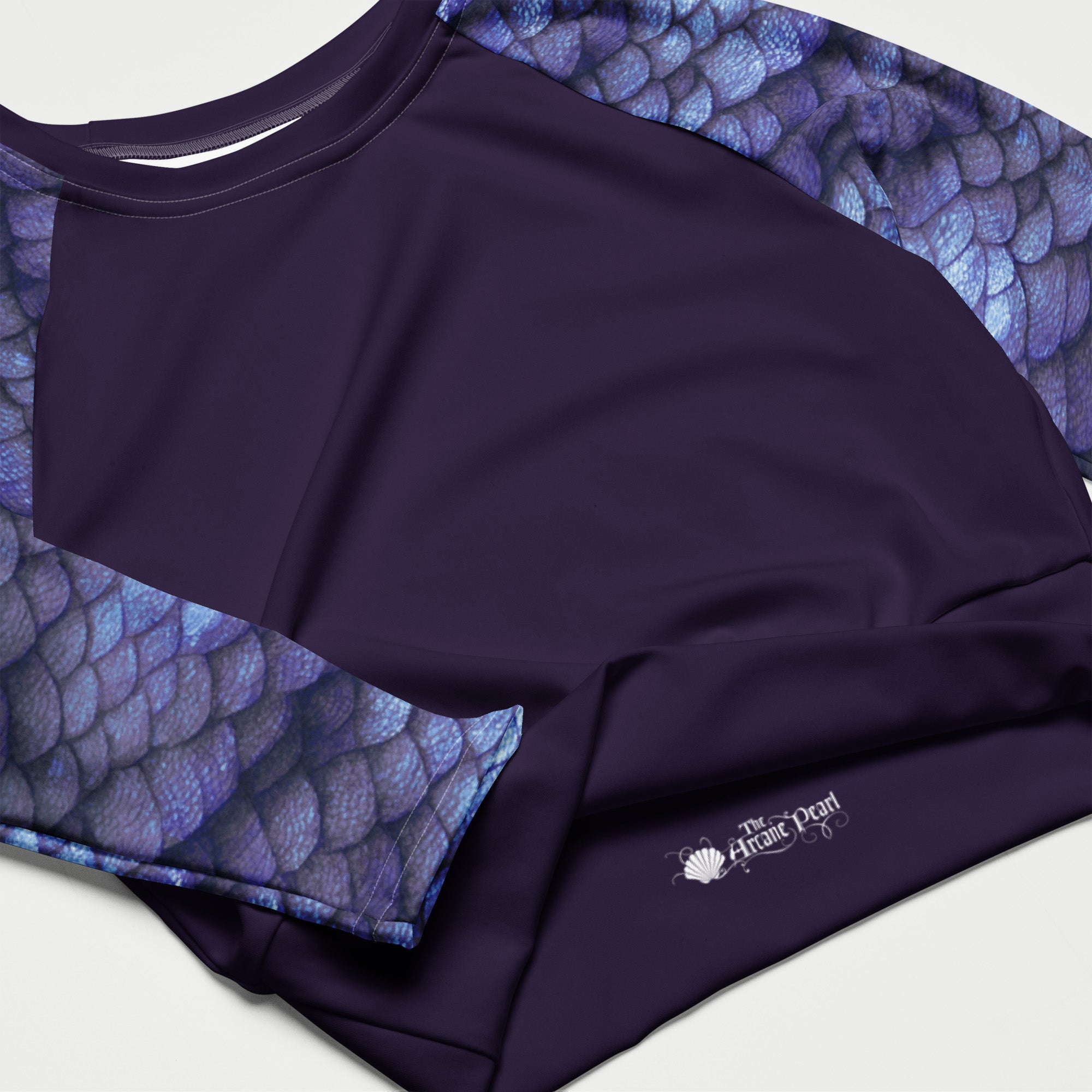 Arcane Pearl Long Sleeve Crop Top Rashguard | Serena
