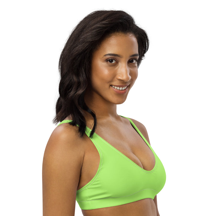 Padded Bikini Top in Green - Side View