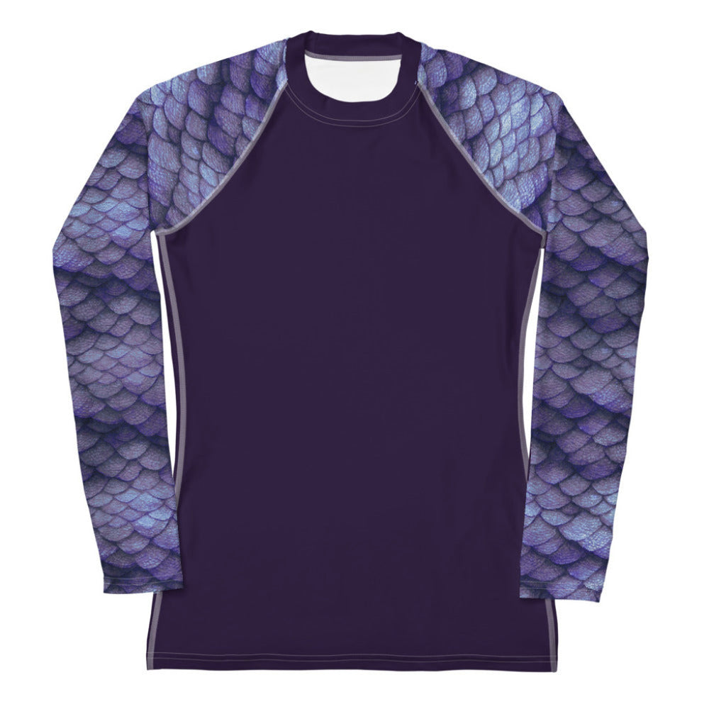 Fitted Rashguard in Purple - Front View
